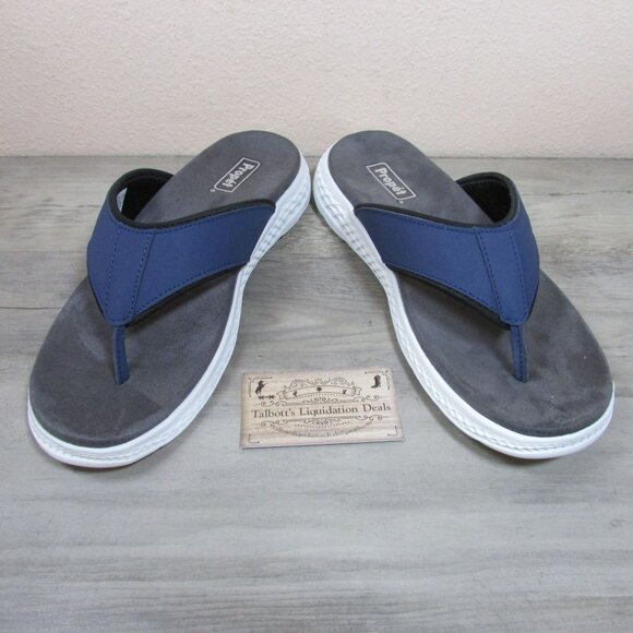 Propet Women's 10X(2E) Travelactiv FT Flip Flop Sandals - Navy - Picture 2 of 4